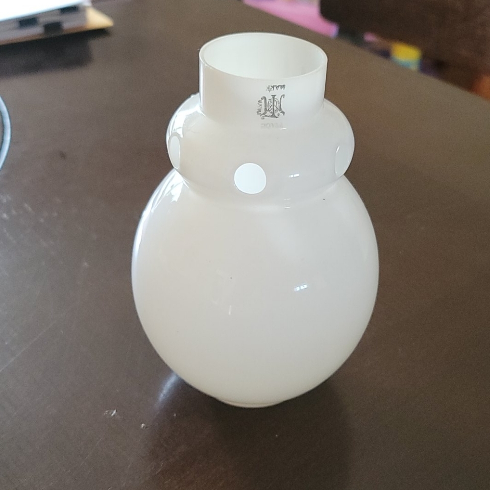 White glass globe